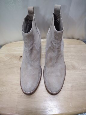 Jenni Kayne Brown Suede Leather Heeled Chelsea Boots Camel Size EU40/US9